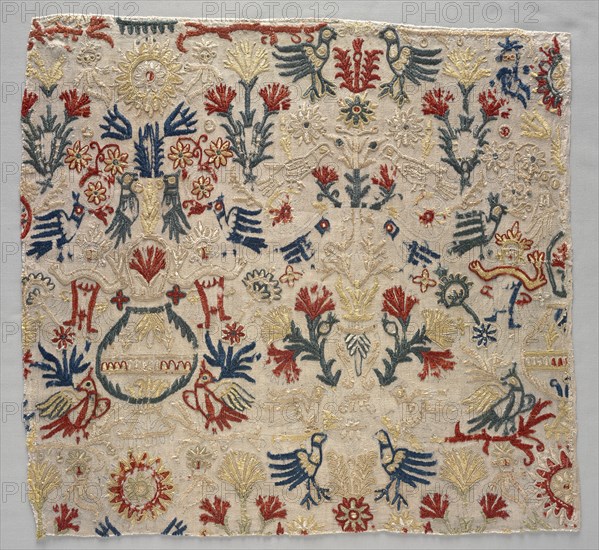 Fragment of a Bed Curtain, 1700s. Creator: Unknown.