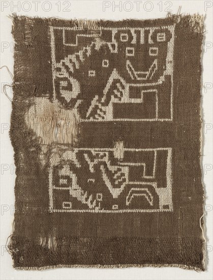 Fragment of a Double Cloth, c. 1100-1400. Creator: Unknown.