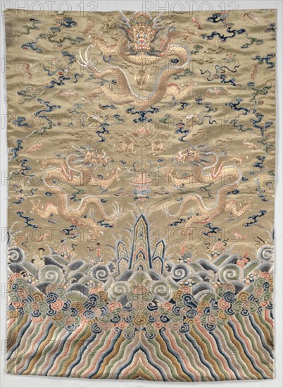 Fragment of a Mandarin Robe, 1700s. Creator: Unknown.