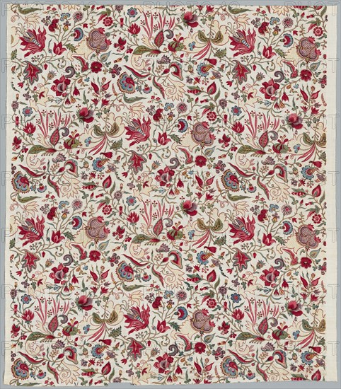 Fragment of a Quilted Skirt, c. 1785. Creator: Unknown.