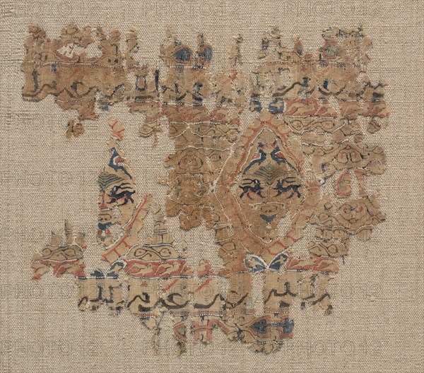 Fragment of a Tiraz-Style Textile, 1100s. Creator: Unknown.