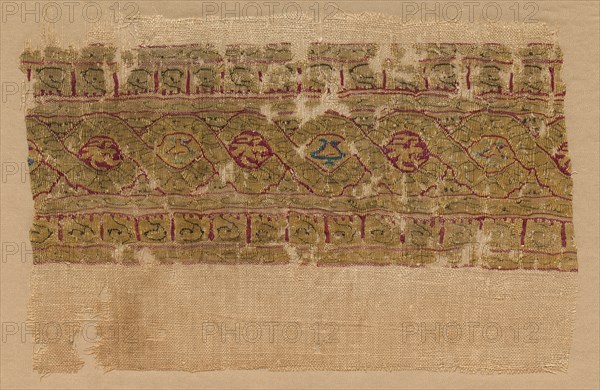 Fragment of a Tiraz-Style Textile, 1130 - 1149. Creator: Unknown.