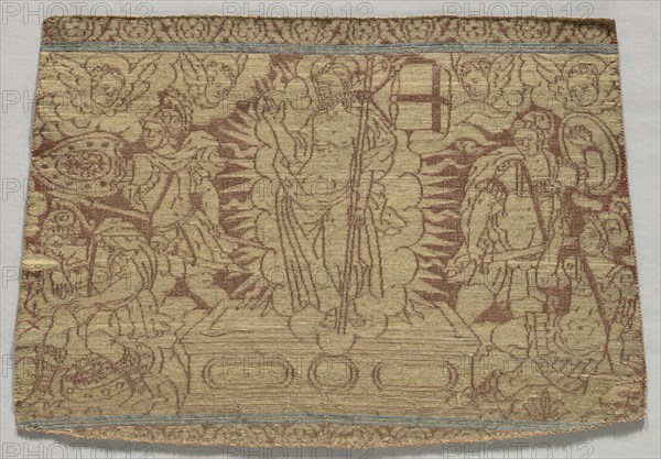 Fragment of Band Showing Resurrection, 1500s. Creator: Unknown.