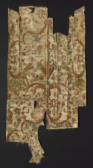 Fragment of Brocaded Velvet, 16th century. Creator: Unknown.