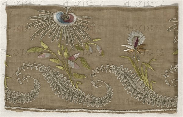 Fragment of Embroidery, 18th century. Creator: Unknown.