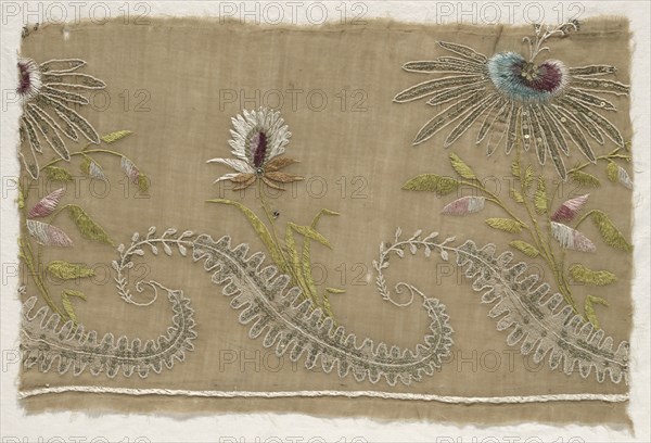 Fragment of Embroidery, 18th century. Creator: Unknown.