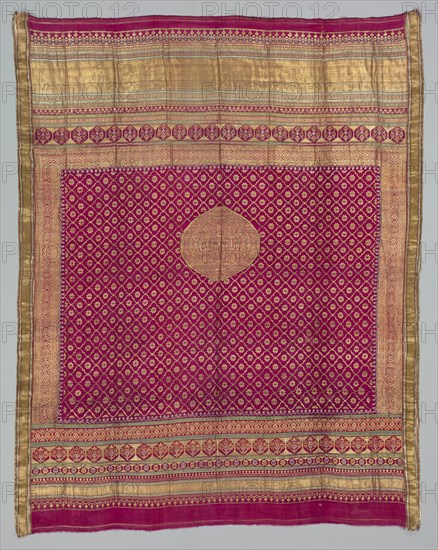 Fragment of Gold Cloth, 1800s. Creator: Unknown.