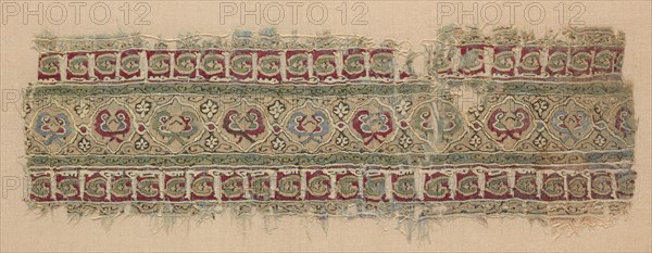 Fragment of Tiraz-Style Textile, 1100s. Creator: Unknown.