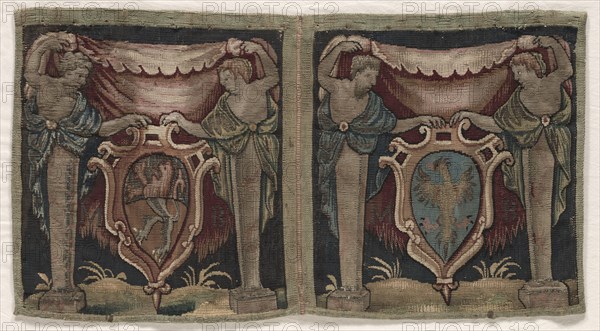 Fragment of Two-Sectioned Tapestry Border, 1500s. Creator: Unknown.