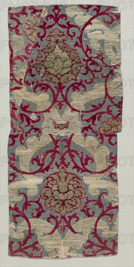Fragment of Velvet, 15th century. Creator: Unknown.