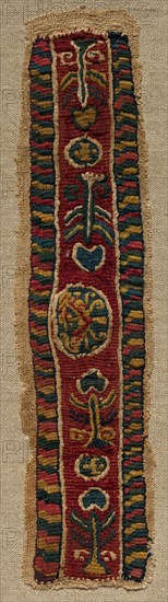 Fragment with an Ornamental Band, mid 700s - mid 800s. Creator: Unknown.