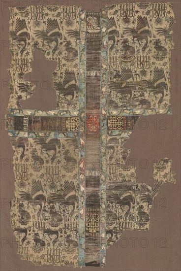 Fragmentary Chasuble with Woven Orphrey Band , 1300s. Creator: Unknown.