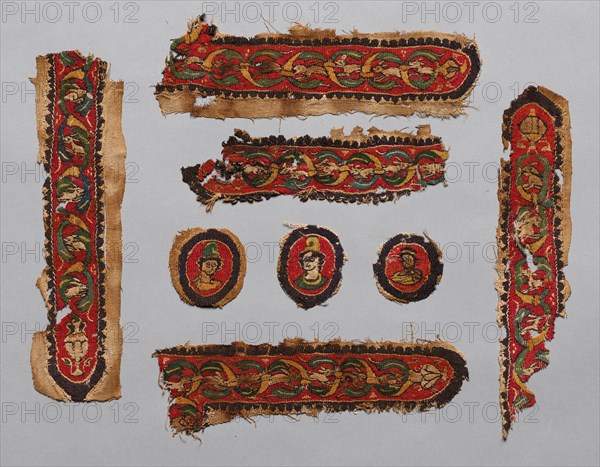 Fragments from a Tunic, 500s - 1500s. Creator: Unknown.