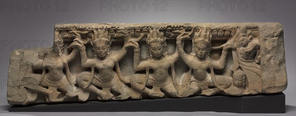 Frieze with Apsaras, late 1100s. Creator: Unknown.