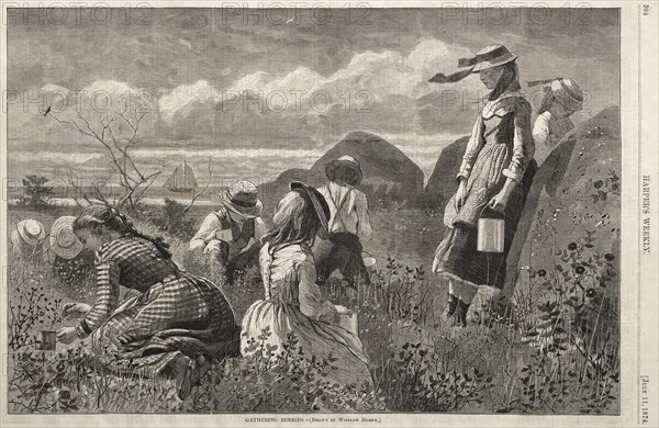 Gathering Berries, 1874. Creator: Winslow Homer (American, 1836-1910).