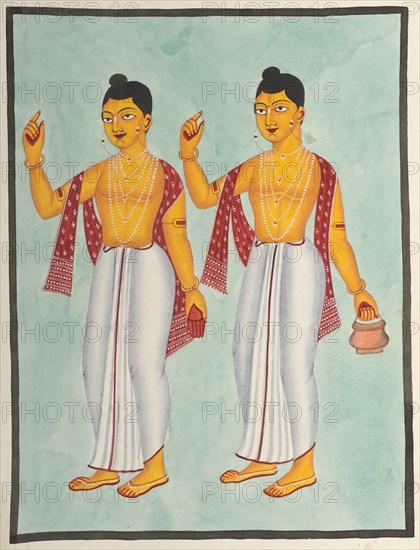 Gaur and Nitai, 1800s. Creator: Unknown.