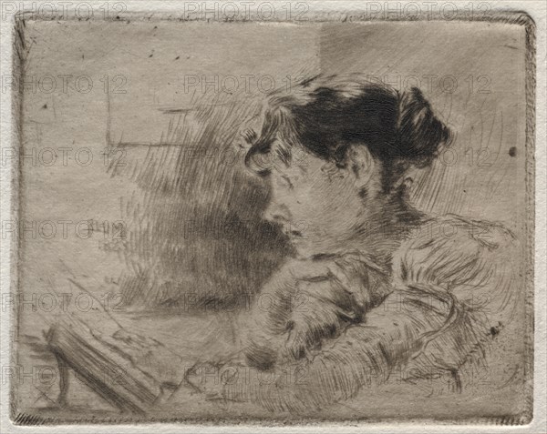 Girl Reading, 1883. Creator: Robert Frederick Blum (American, 1857-1903).