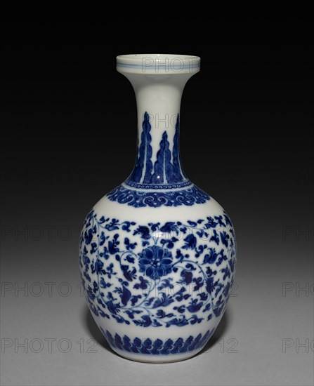 Globular Vase with Long Neck, 1661-1722. Creator: Unknown.