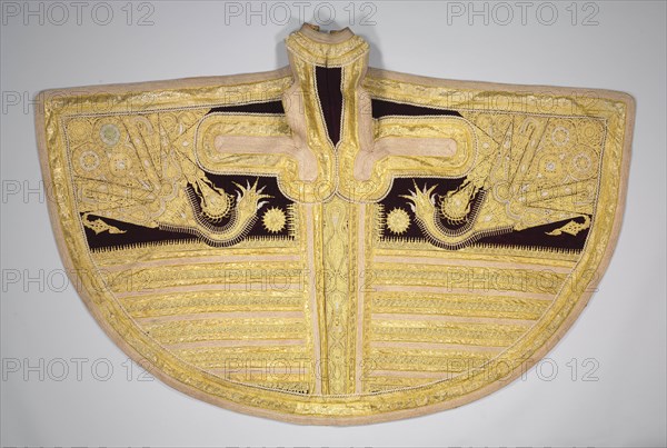 Gold-Thread Embroidered Garment for a Woman, late 1800s. Creator: Unknown.