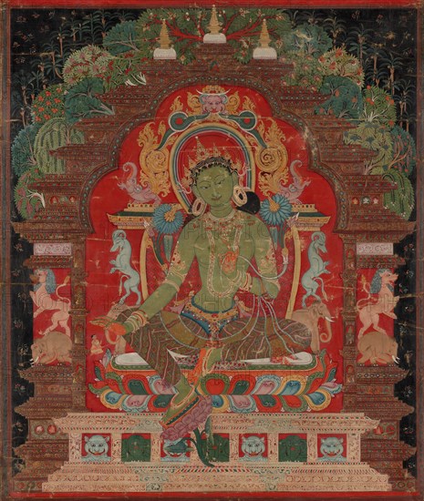 Green Tara, c. 1260s. Creator: Unknown.