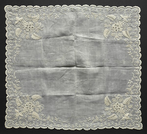 Handkerchief, 1857. Creator: Unknown.