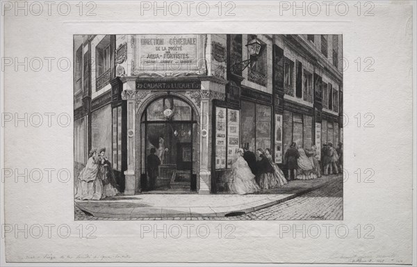 Headquarteres of the Société des Aquafortistes, 1864. Creator: Adolphe Théodore Jules Martial Potémont (French, 1828-1883).
