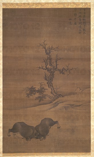 Herdboys and Buffalo in Landscapes, 1200s. Creator: Guo Min (Chinese, mid-late 1200s).