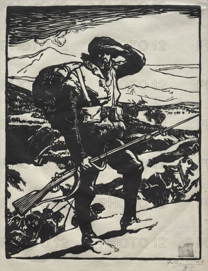 Histoire de la Guerre: Chaseur Alpin. Creator: Auguste Louis Lepère (French, 1849-1918).