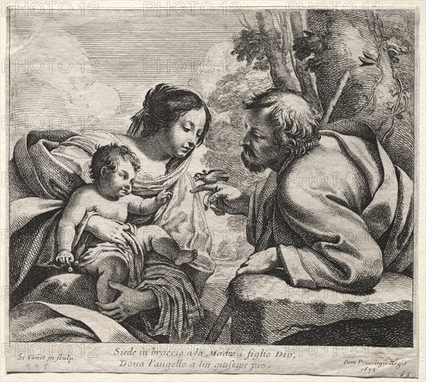 Holy Family, 1633. Creator: Simon Vouet (French, 1590-1649).