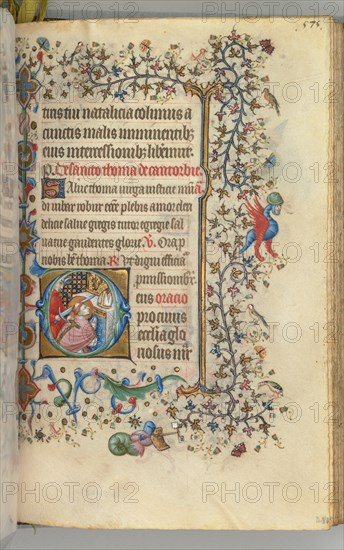 Hours of Charles the Noble, King of Navarre (1361-1425), fol. 282r, St. Thomas à Becket, c. 1405. Creator: Master of the Brussels Initials and Associates (French).