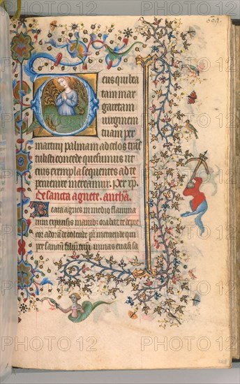 Hours of Charles the Noble, King of Navarre (1361-1425), fol. 299a, St. Margaret, c. 1405. Creator: Master of the Brussels Initials and Associates (French).