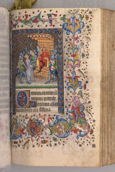 Hours of Charles the Noble, King of Navarre (1361-1425): fol. 169r, Christ Before Pilate, c. 1405. Creator: Master of the Brussels Initials and Associates (French).