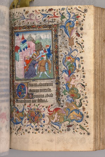 Hours of Charles the Noble, King of Navarre (1361-1425): fol. 170v, Christ Carrying the Cross, c. 14 Creator: Master of the Brussels Initials and Associates (French).