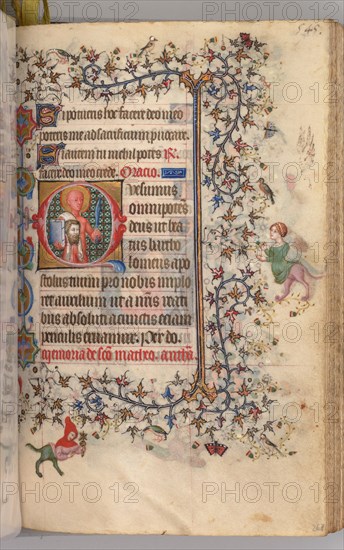 Hours of Charles the Noble, King of Navarre (1361-1425): fol. 267r, St. Bartholomew, c. 1405. Creator: Master of the Brussels Initials and Associates (French).