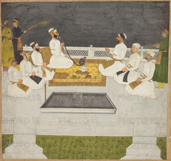 Husain Ali Khan Entertaining His Brothers (The Sayyid Brothers), c. 1712-19. Creator: Unknown.