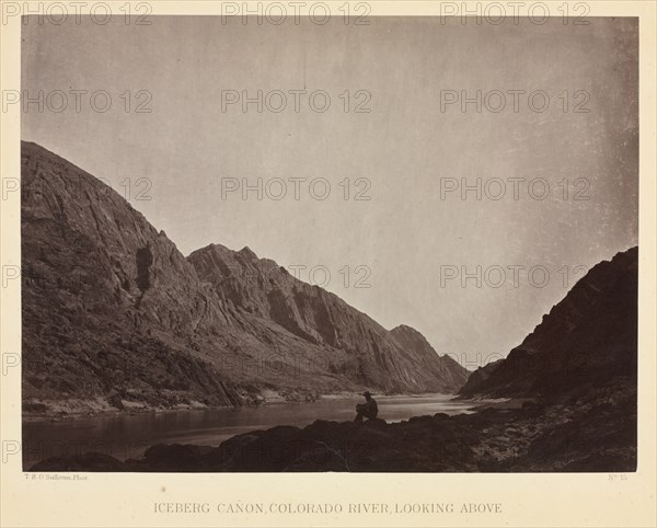 Iceberg Canyon, Colorado River Looking Above, c. 1871. Creator: Timothy H. O'Sullivan (American, 1840-1882).