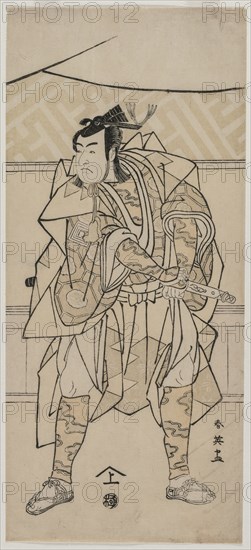 Ichikawa Monnosuke II as a Samurai, 1791. Creator: Katsukawa Shunei (Japanese, 1762-1819).