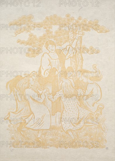 Illustration 25: La Ronde, 1893. Creator: Lucien Pissarro (British, 1863-1944).