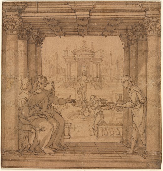 Illustration from Torquato Tasso's Gerusalemme Liberata, 1586-1590. Creator: Bernardo Castello (Italian, 1557-1629).