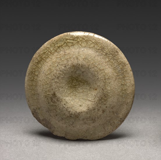 Incense Box (lid): Seto Ware, 1200s-1300s. Creator: Unknown.