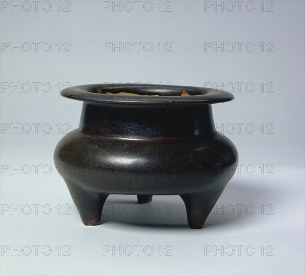 Incense Burner: Jizhou ware, 13th-14th Century. Creator: Unknown.