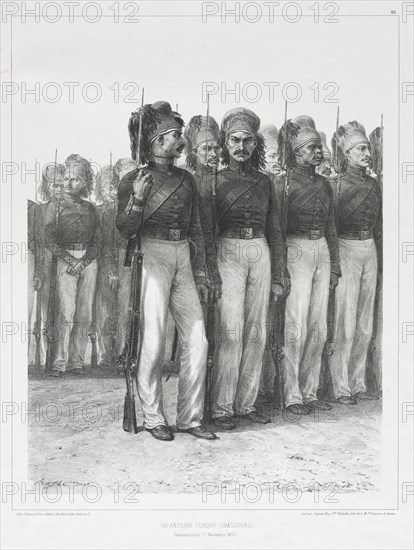 Infanterie Turque, Chasseurs, 1837. Creator: Auguste Raffet (French, 1804-1860).