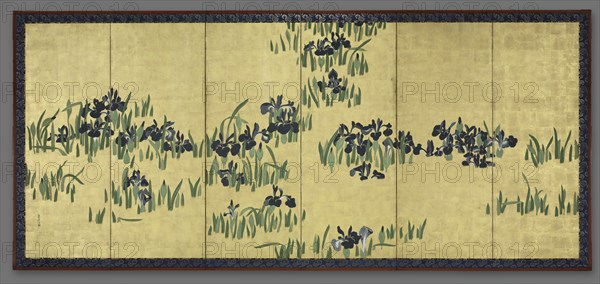 Irises, 1700s. Creator: Watanabe Shik? (Japanese, 1683-1755).