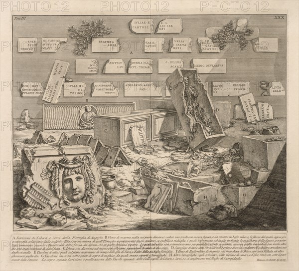 Iscrizioni de Liberti e Servi. Creator: Giovanni Battista Piranesi (Italian, 1720-1778).