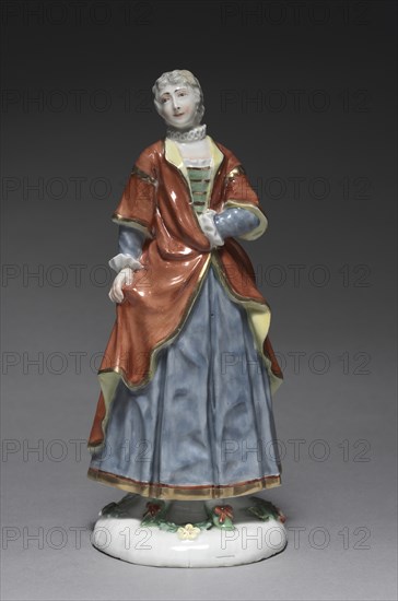 Italian Comedy Figure: Isabella, c. 1753. Creator: Fürstenberg Porcelain Factory (German); Simon Feilner (German, 1798).