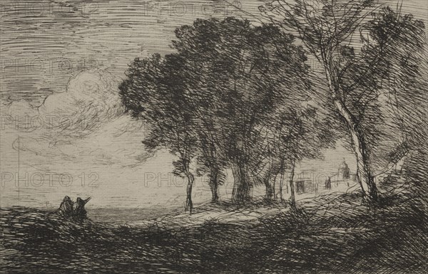 Italian Landscape, c. 1865. Creator: Jean Baptiste Camille Corot (French, 1796-1875).
