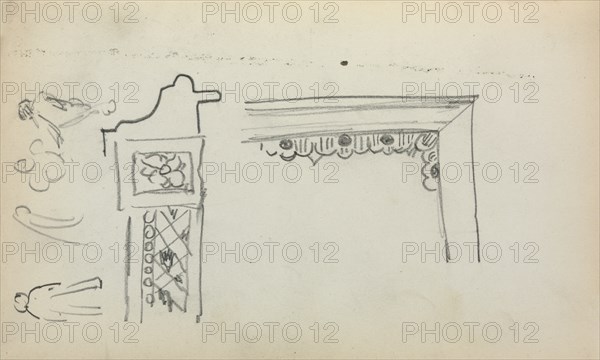 Italian Sketchbook: Architectural Details and Figures (page 199), 1898-1899. Creator: Maurice Prendergast (American, 1858-1924).