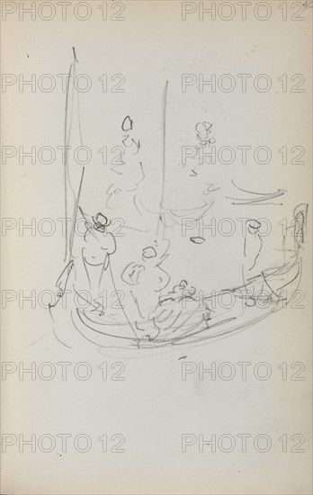 Italian Sketchbook: Gondola (page 40), 1898-1899. Creator: Maurice Prendergast (American, 1858-1924).
