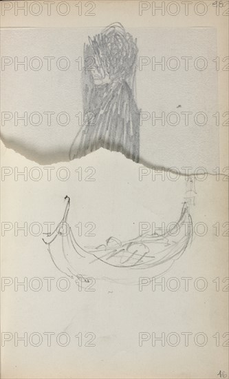 Italian Sketchbook: Gondola (page 46), 1898-1899. Creator: Maurice Prendergast (American, 1858-1924).