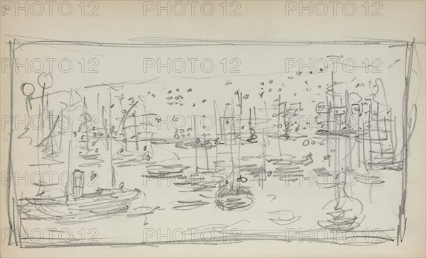 Italian Sketchbook: Harbor (page 78), 1898-1899. Creator: Maurice Prendergast (American, 1858-1924).